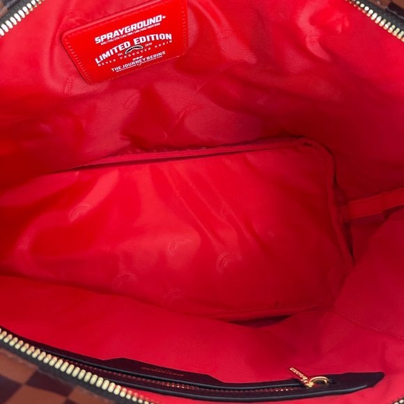 New Sprayground Henny Shark Bite Check Tote - Picture 9 of 9